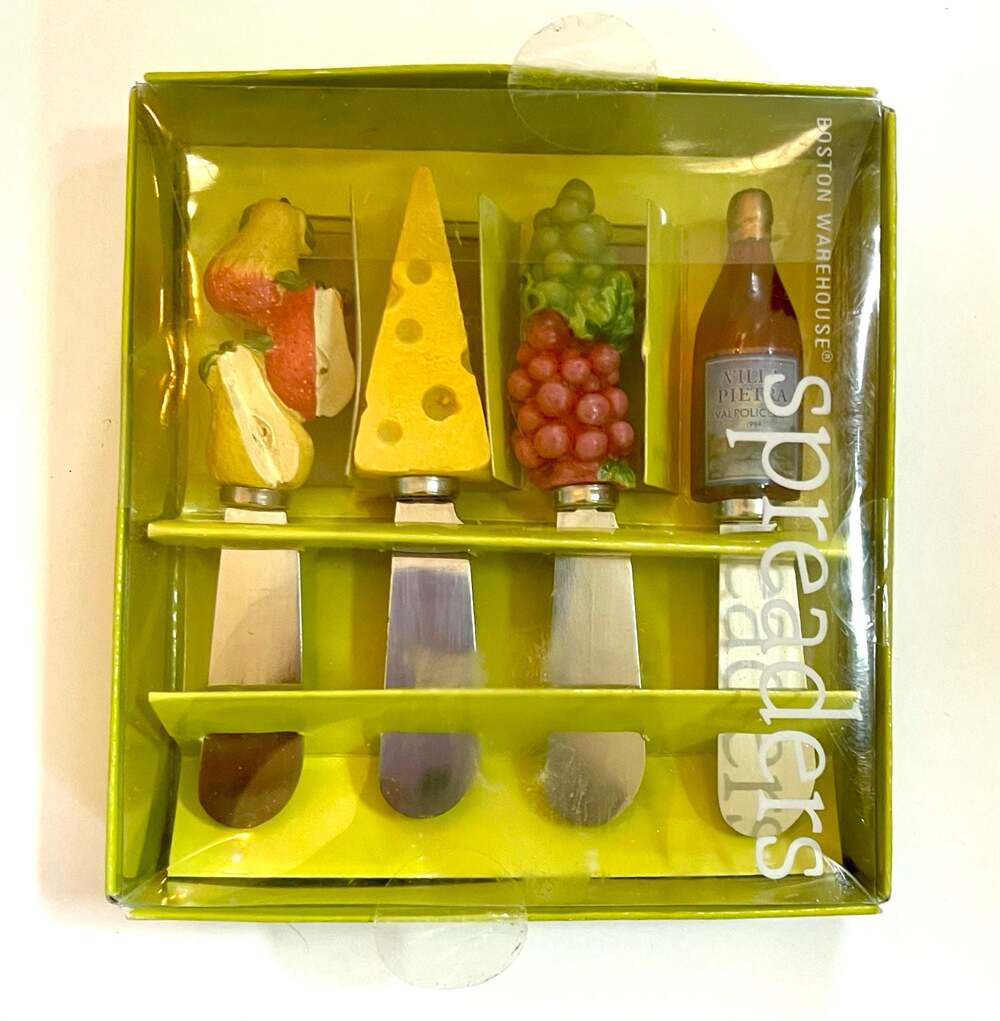 Boston Warehouse Gourmet Wine & Cheese Spreader Set of 4